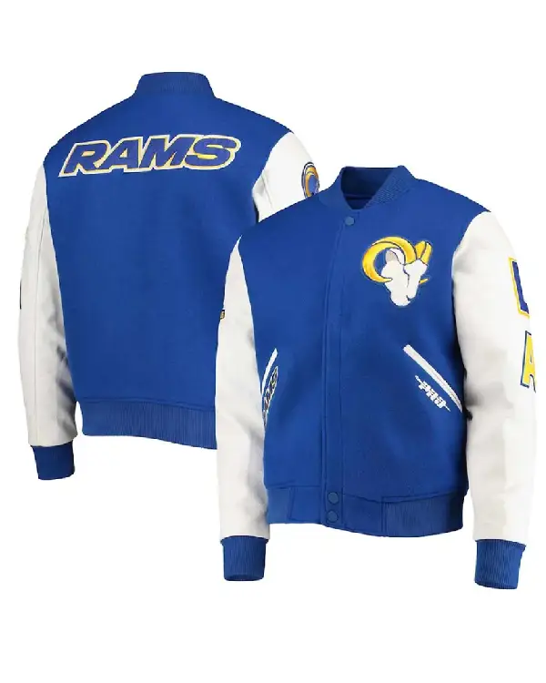 Buy Now LA Rams Logo Varsity Jacket For Unisex