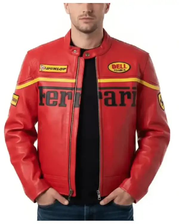 Ferrari Racing Red Motorbike Riding Red Jacket
