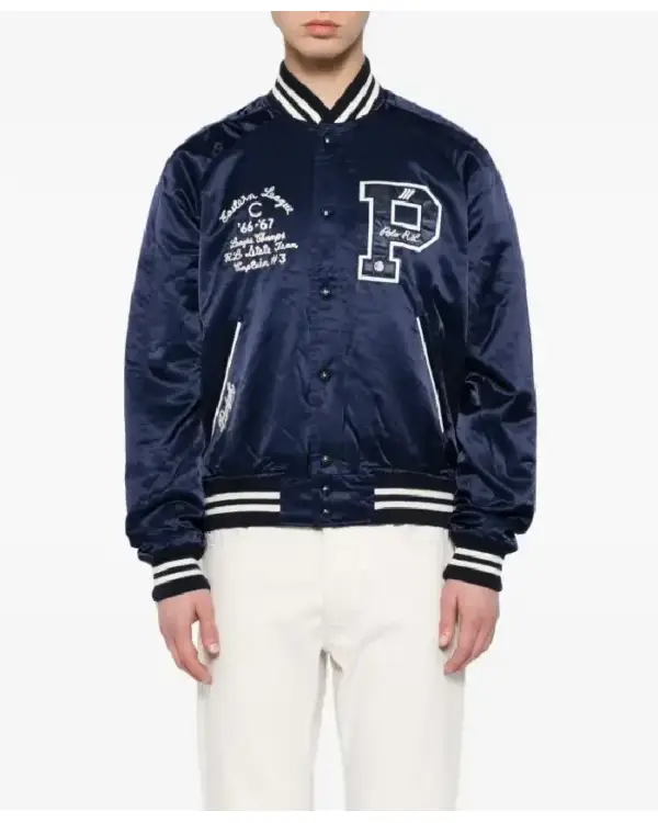 Polo Ralph lauren Applique Blue Bomber Jacket