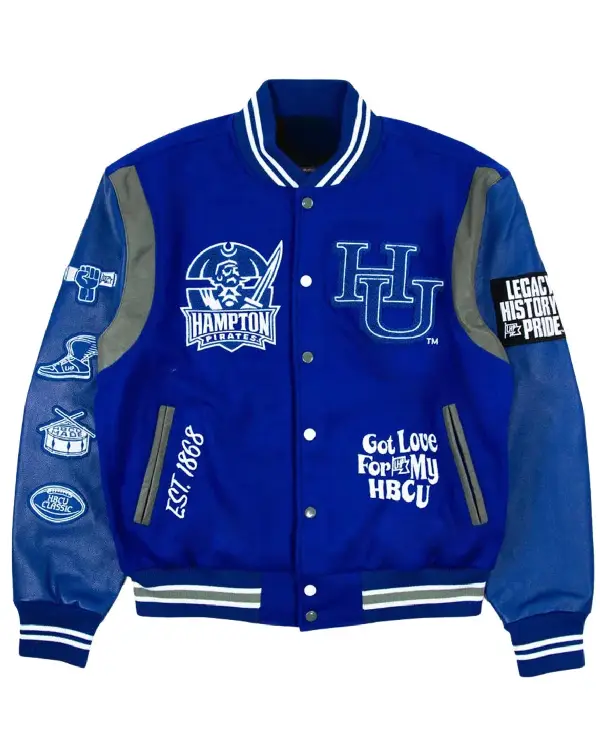 Hampton University Motto Letterman Varsity Jacket